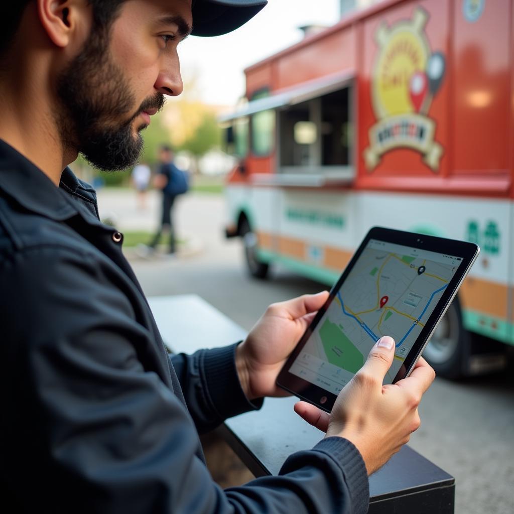 Food Truck Owner Using GPS Tracker