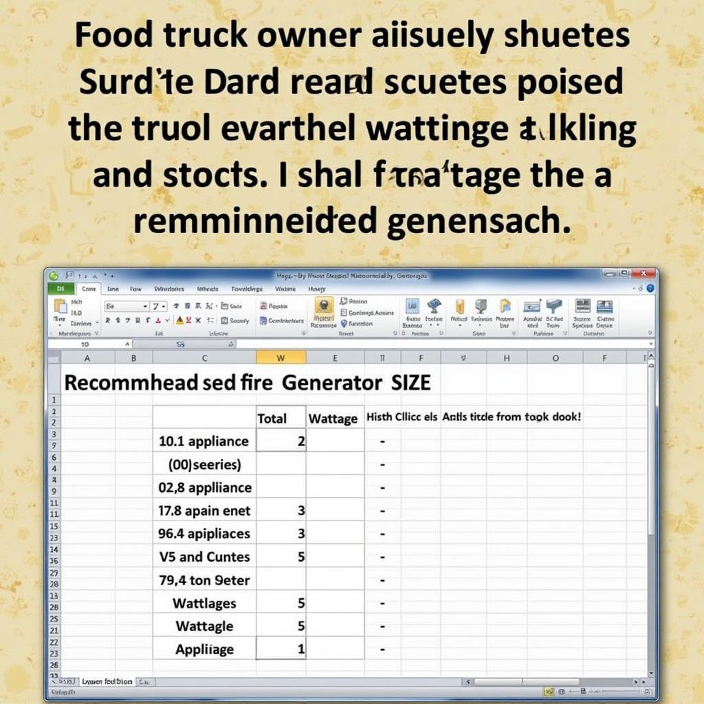 Calculating Food Truck Power Needs