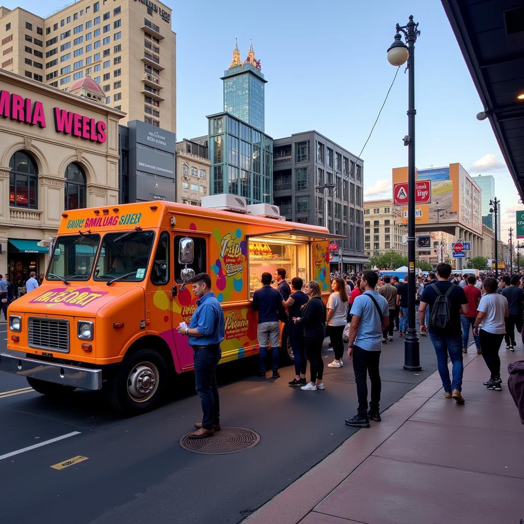 Food Truck Rental Las Vegas Busy Street