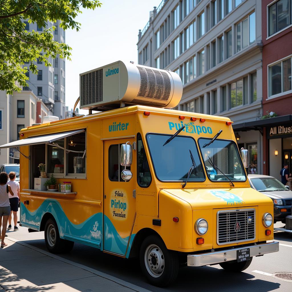 Food Truck Rooftop AC Unit in Action