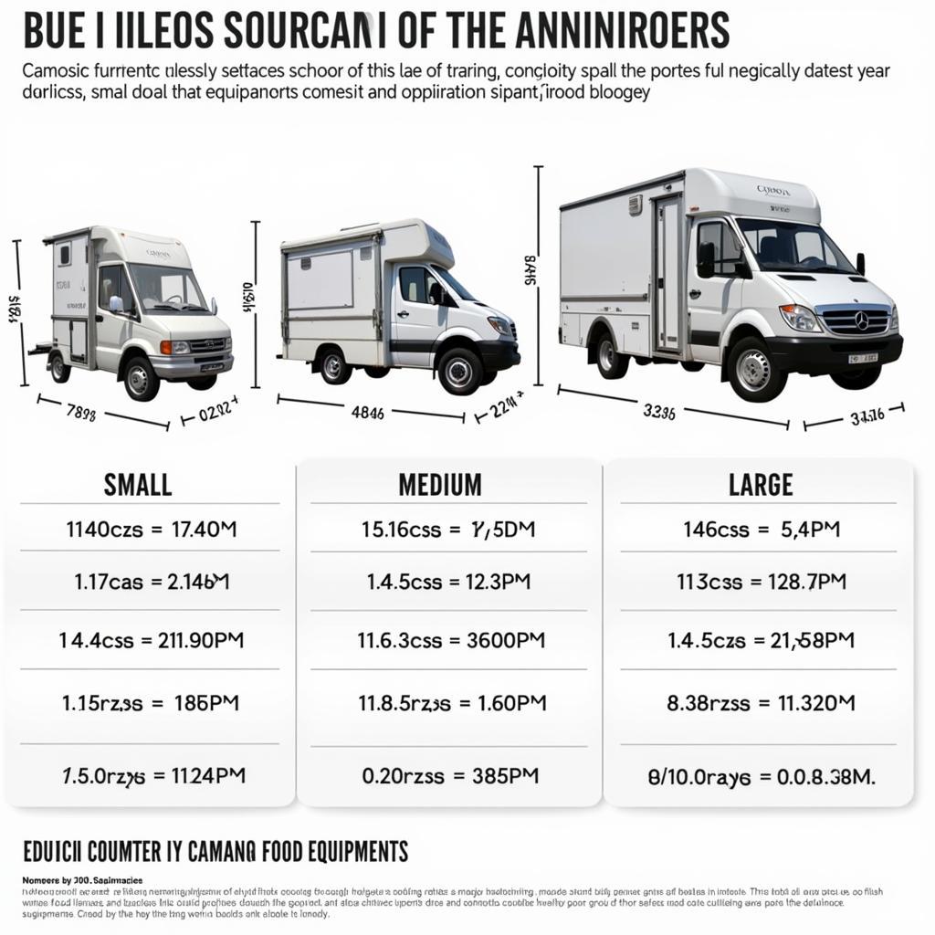 Food Truck Size Comparison Chart