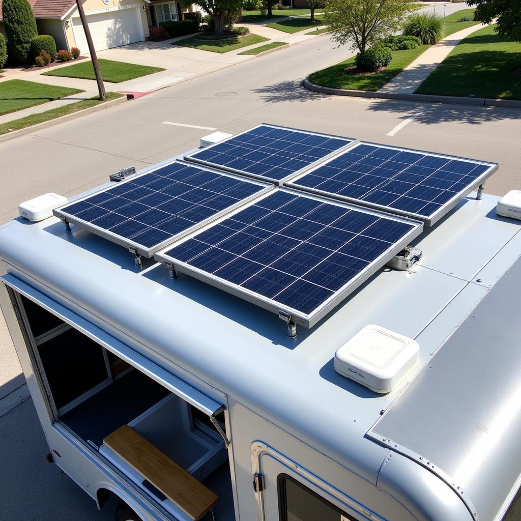 Food Truck Solar Panel Installation Example