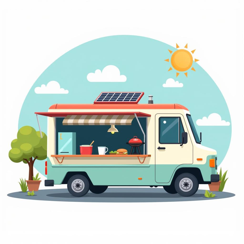 Food Truck Solar Panels Powering Equipment