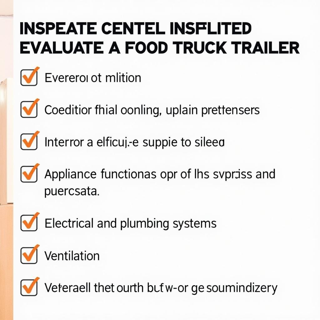 Food Truck Trailer Inspection Checklist