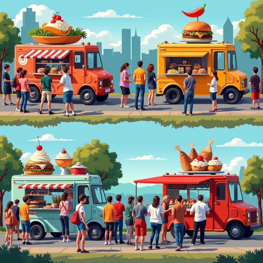 Food Truck Variety and Culinary Delights