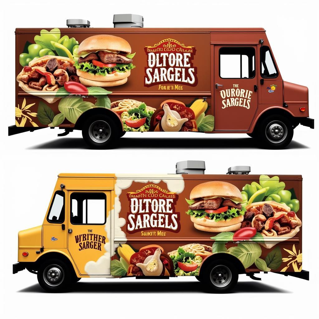 Food Truck Wrap with Vibrant Colors and Appealing Design