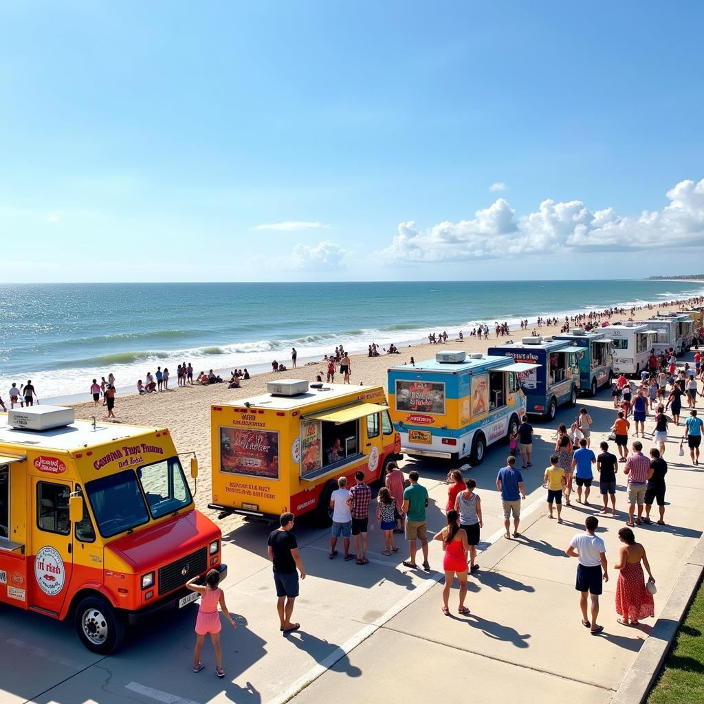 Food Trucks on Corpus Christi Beach