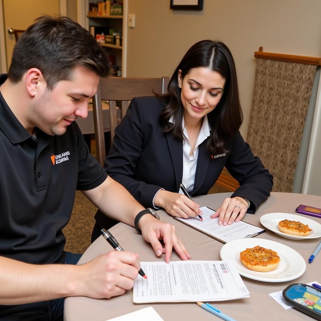 Food Vendor and Event Organizer Signing a Contract