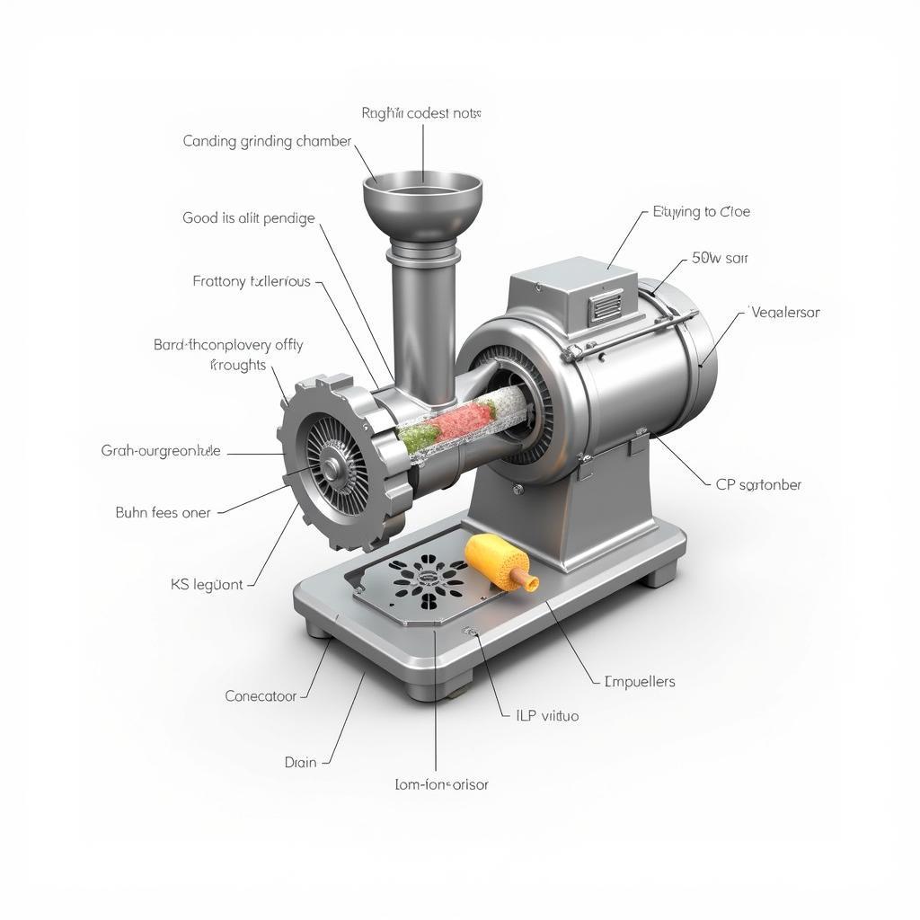 Food Waste Grinder Components Diagram