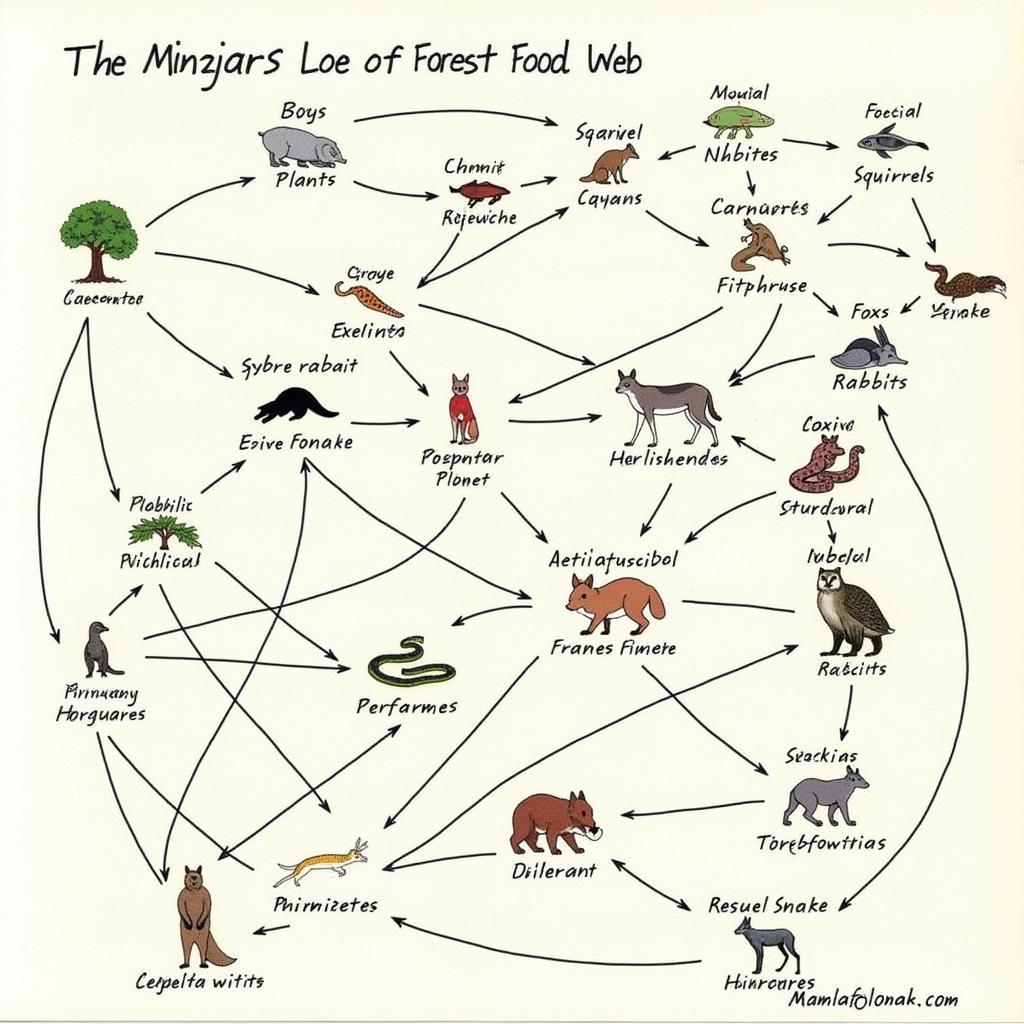 Forest Food Web Diagram