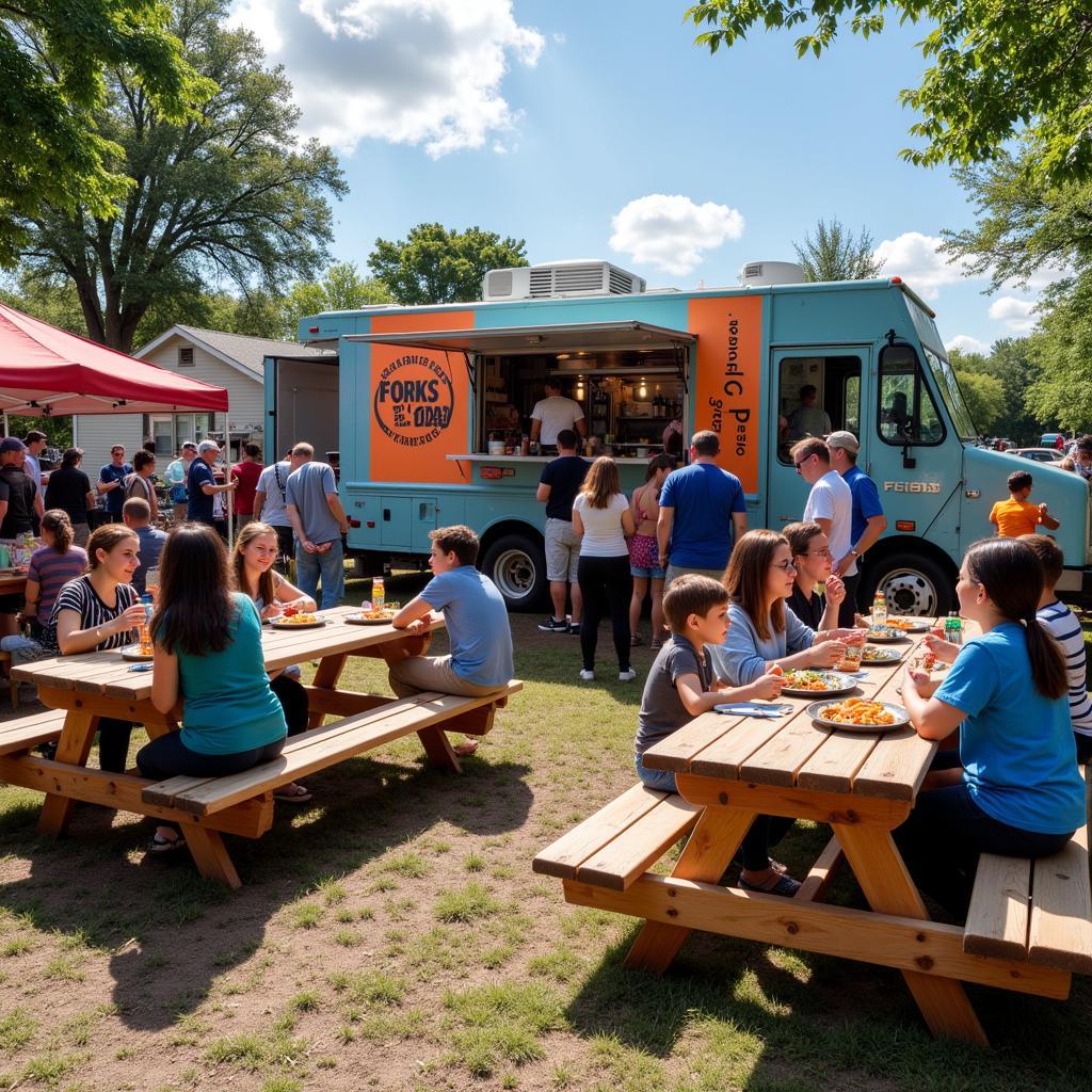 Forks on the Road Food Truck Outdoor Dining