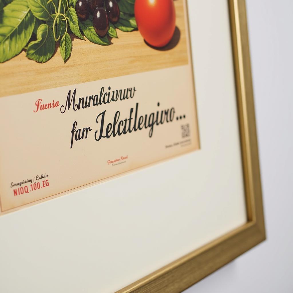 Framing Vintage Italian Food Posters