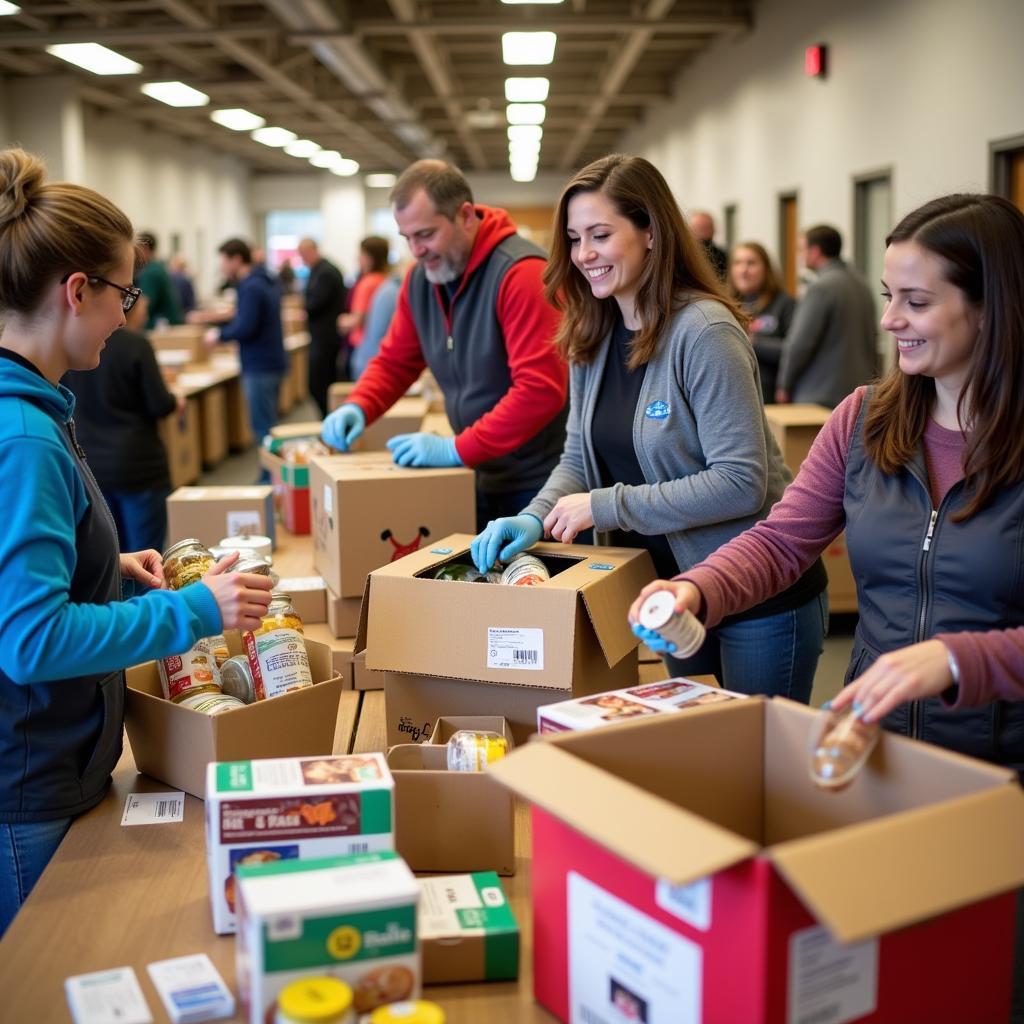 Frankfort Food Bank Volunteers Working