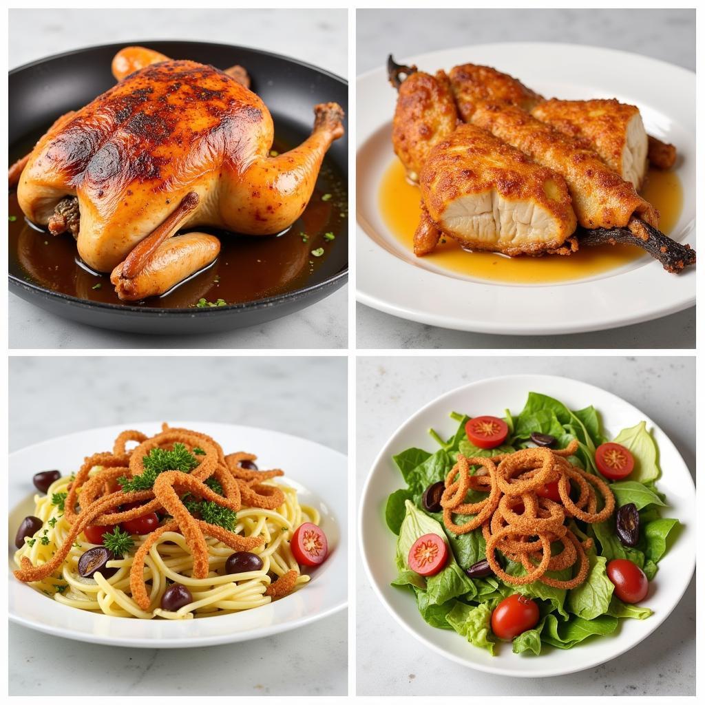 Examples of frazzle food in meals.