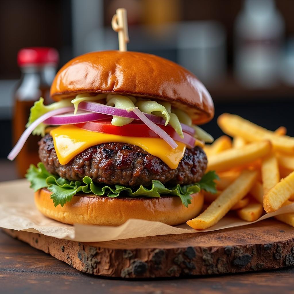 Freemans Grill's Signature Burger with Fries