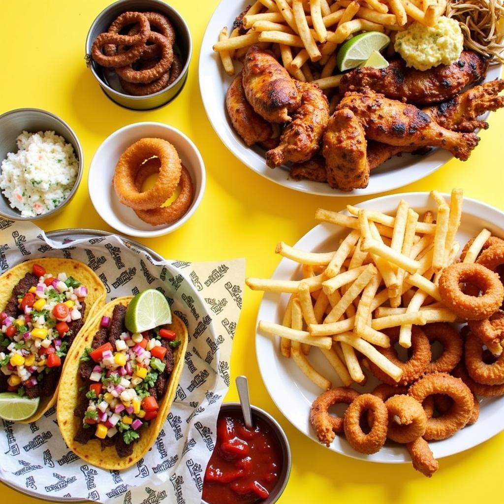 Assortment of Tacos and Sides from Freemans Grill