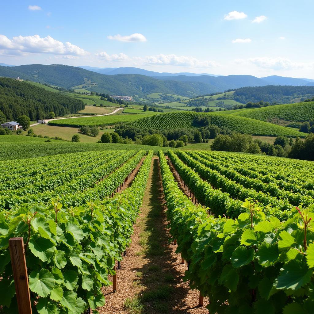 Vineyards in the French Countryside