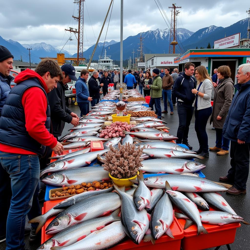 Fresh Alaskan Seafood at the Homer Market