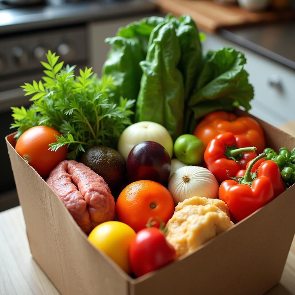 Fresh ingredients in a food box in Glendale, Arizona