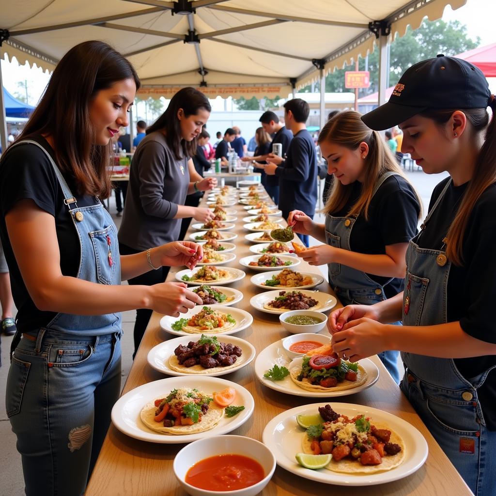 Interactive Taco Bar at a Fresno Event