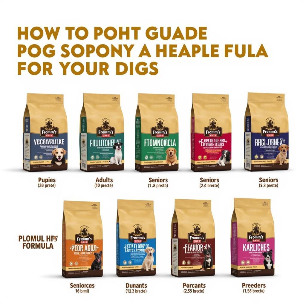 Various Fromm's Gold Dog Food Formulas