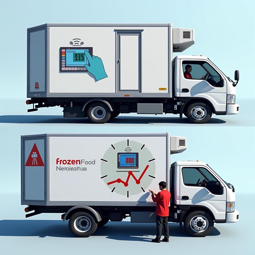 Frozen Food Delivery Truck with Temperature Control System