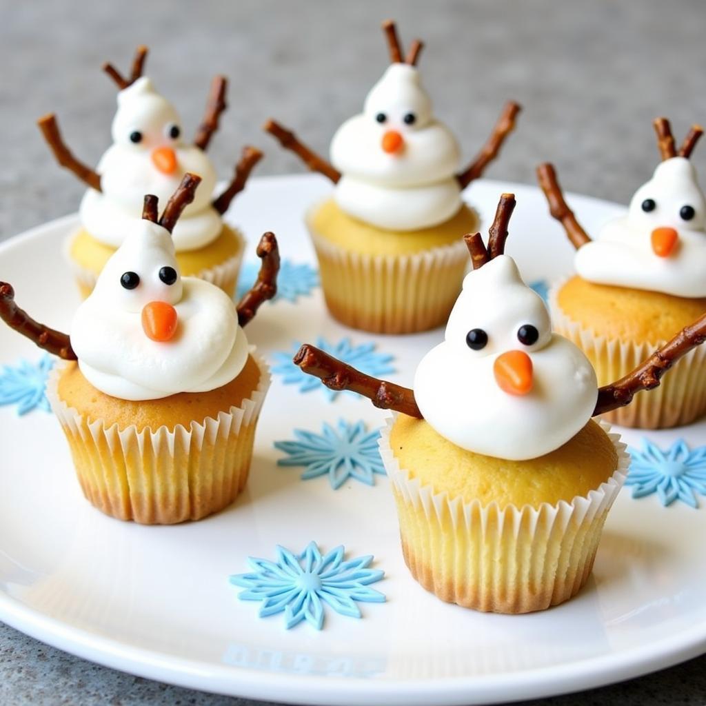 Olaf Cupcakes