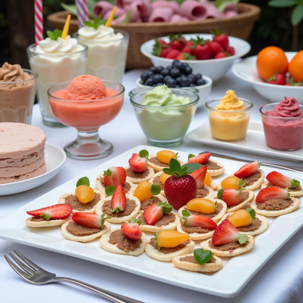 Assortment of frozen treats and appetizers