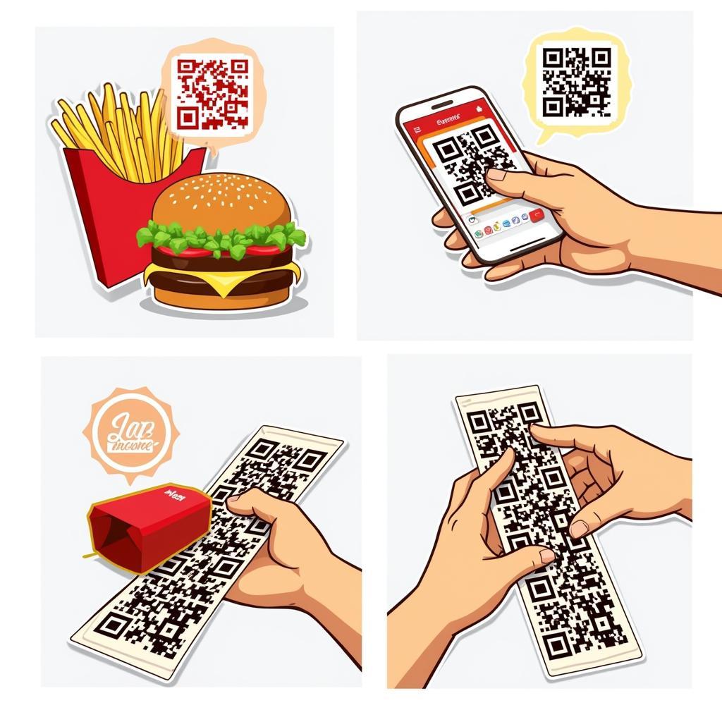 Innovative Fast Food Stickers