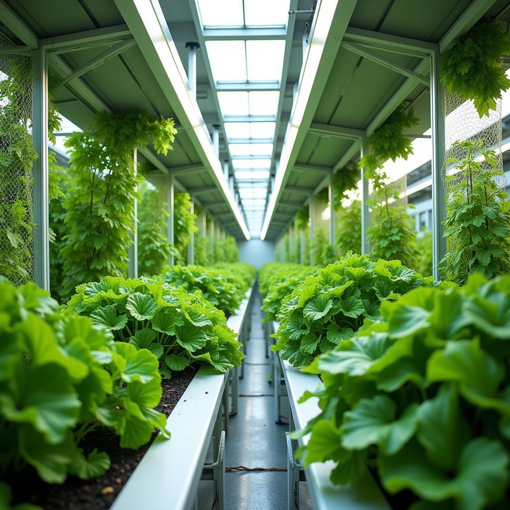 Vertical farming system producing fresh produce