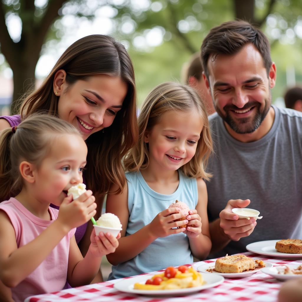 Family enjoying food festival Gainesville FL