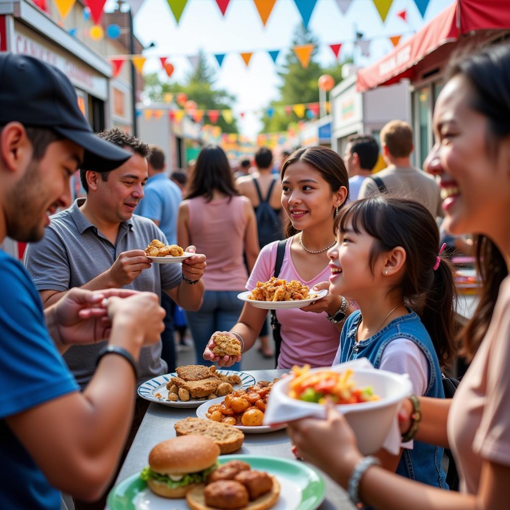 Crowds Enjoying the Gardner Food Truck Festival