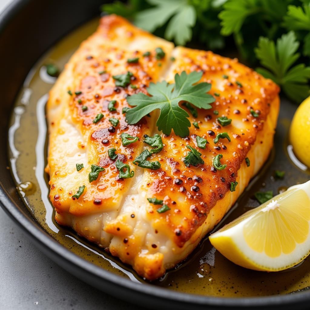 Pan-Seared Garlic Fish Fillet