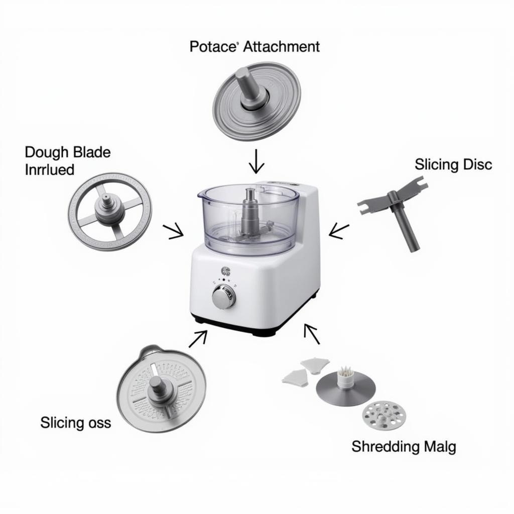 GE Food Processor 12 Cup Attachments