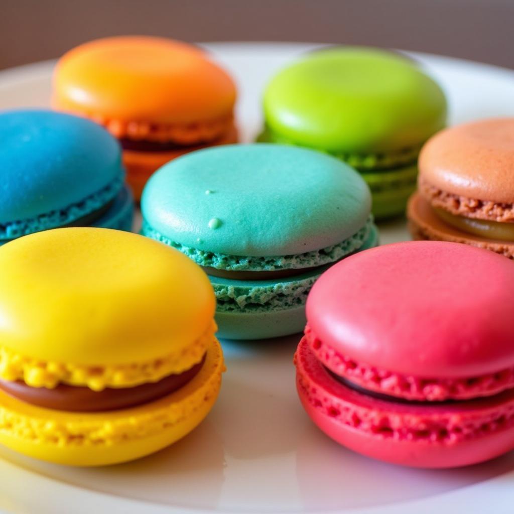 Vibrant Macarons Coloured with Gel Food Colouring