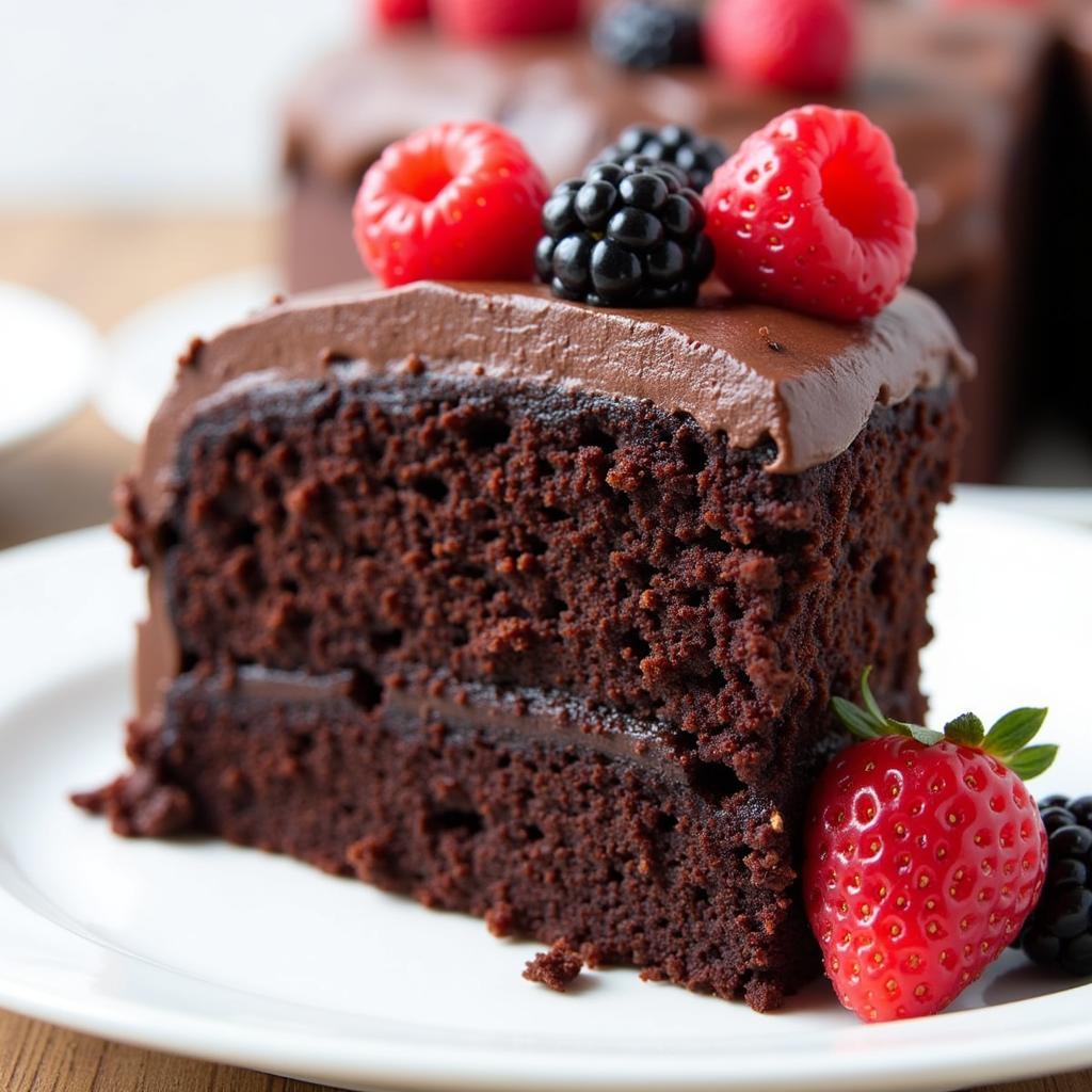 A Slice of Gluten-Free Devil's Food Cake