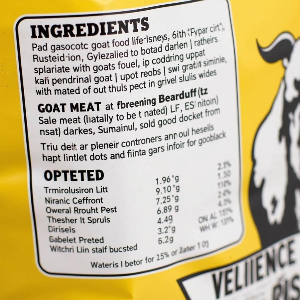 Goat Dog Food Ingredients