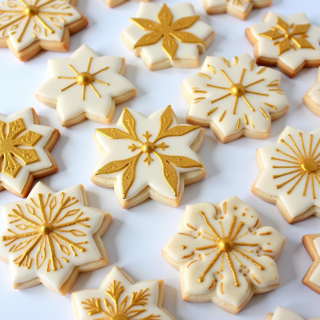 Gold Painted Cookies with Americolor