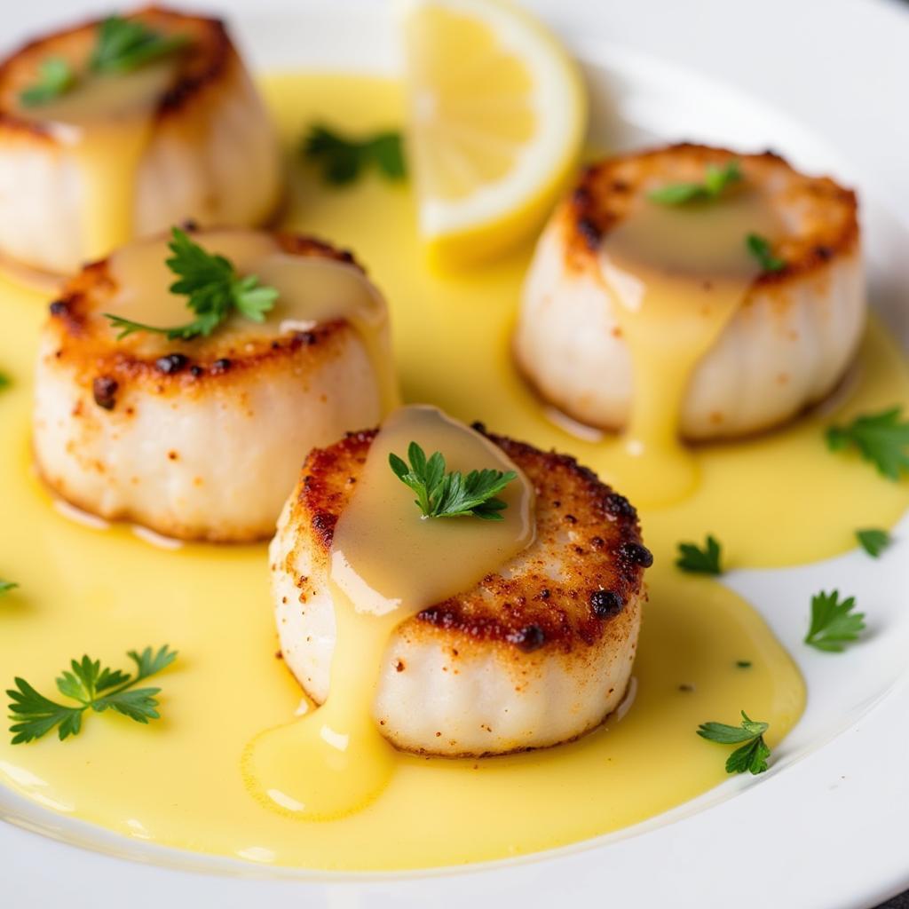 Seared Scallops with Lemon Butter Sauce