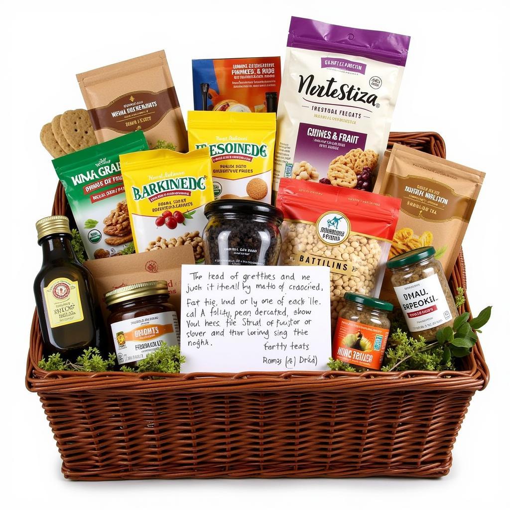 Gourmet Healthy Food Gift Basket Filled with Artisanal Treats