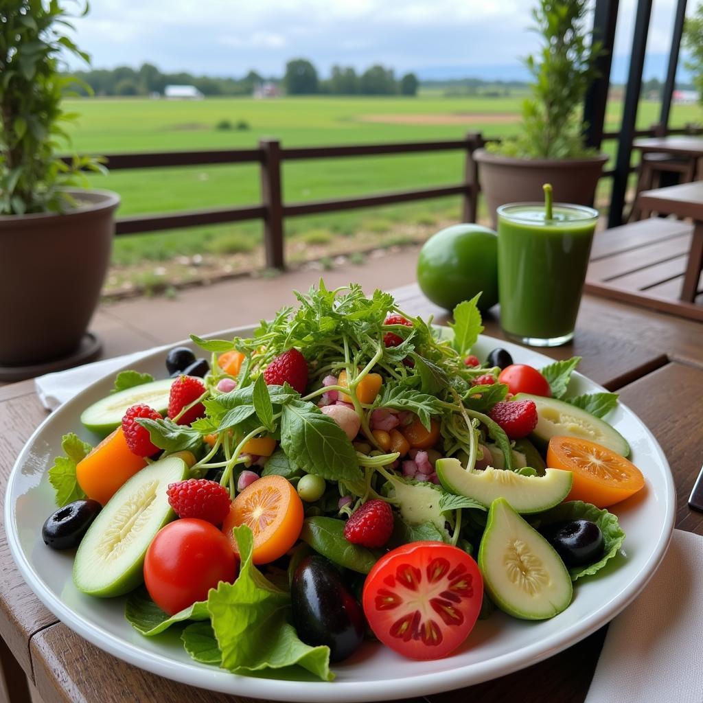 Savoring a farm-fresh salad on the Great Oaks Food Trail