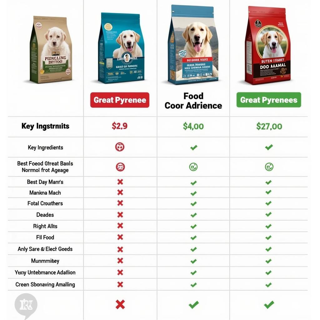 Comparing Different Dog Food Options for Great Pyrenees