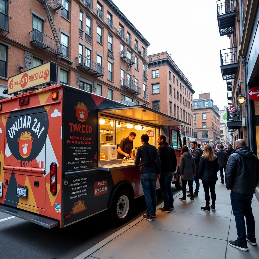 Greater Tater Food Truck Serving Customers