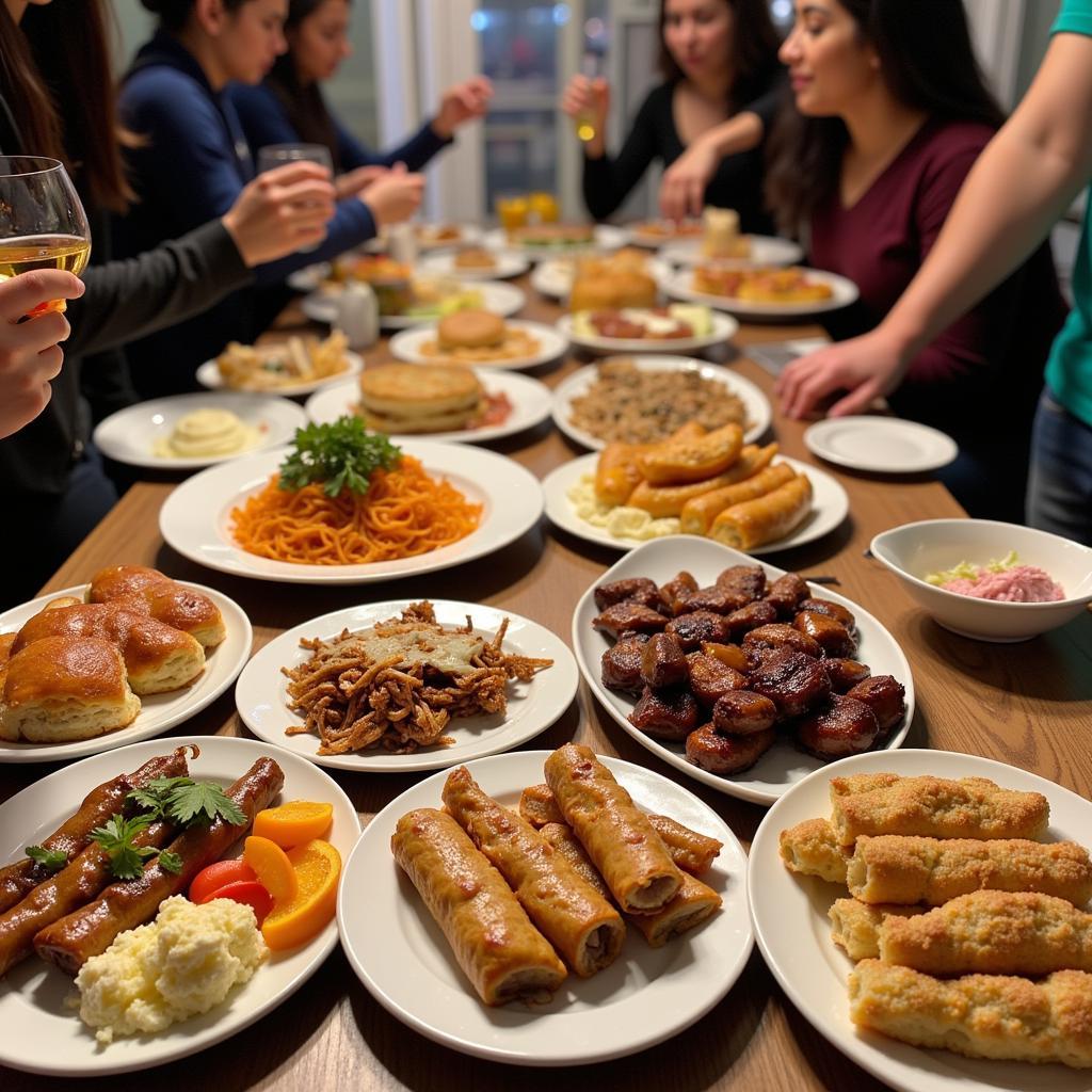 A vibrant spread of Greek food at the Nashua NH Greek Food Festival