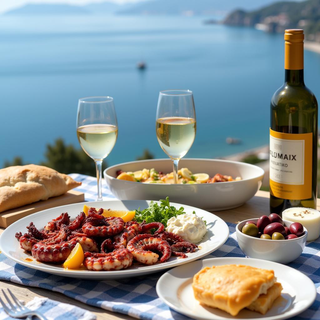 Greek Wine with a Mediterranean Spread