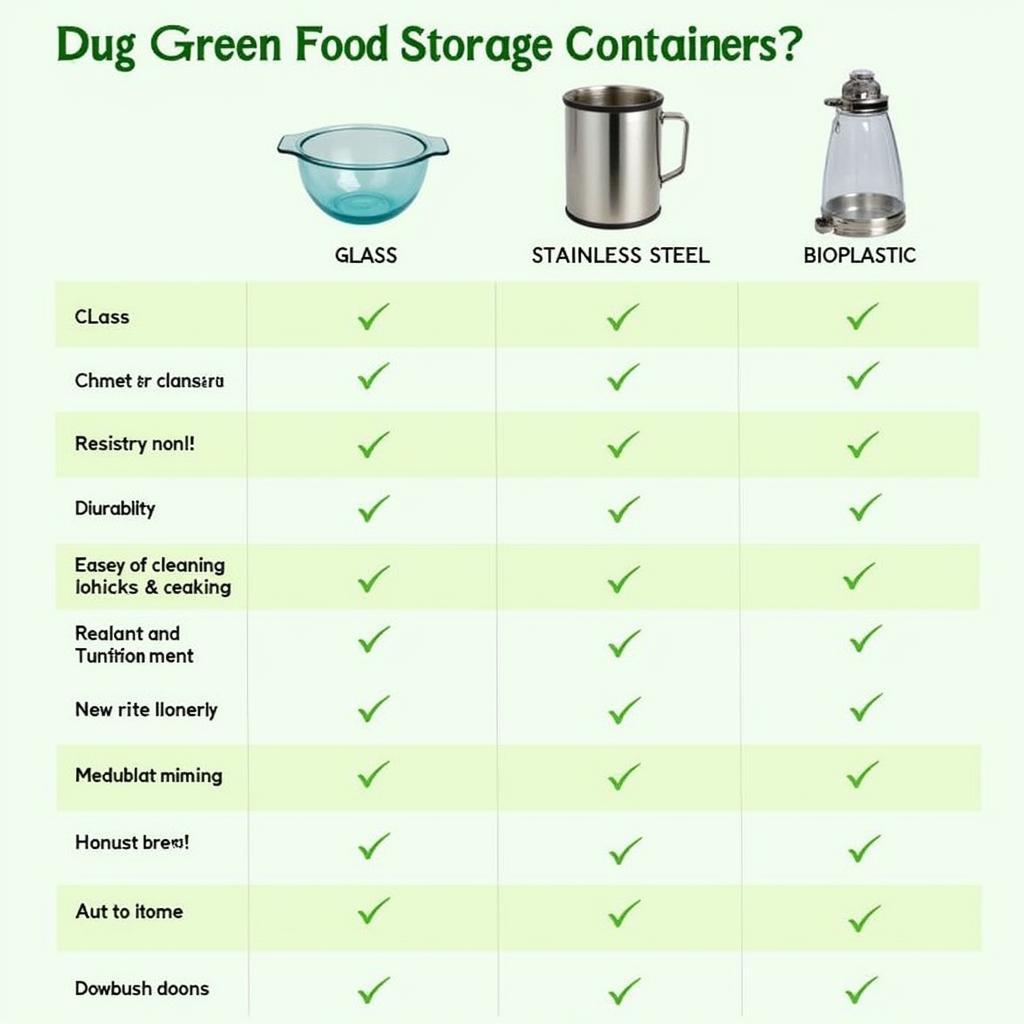 Comparing Different Green Food Storage Containers