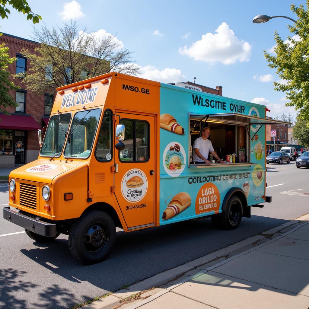 Vibrant Exterior of a Greensboro, NC Food Truck for Sale