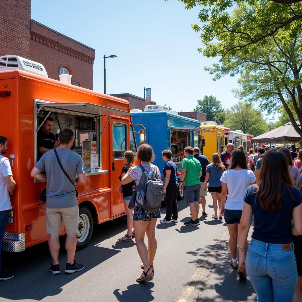 Vibrant Greer Food Truck Scene at a Local Event