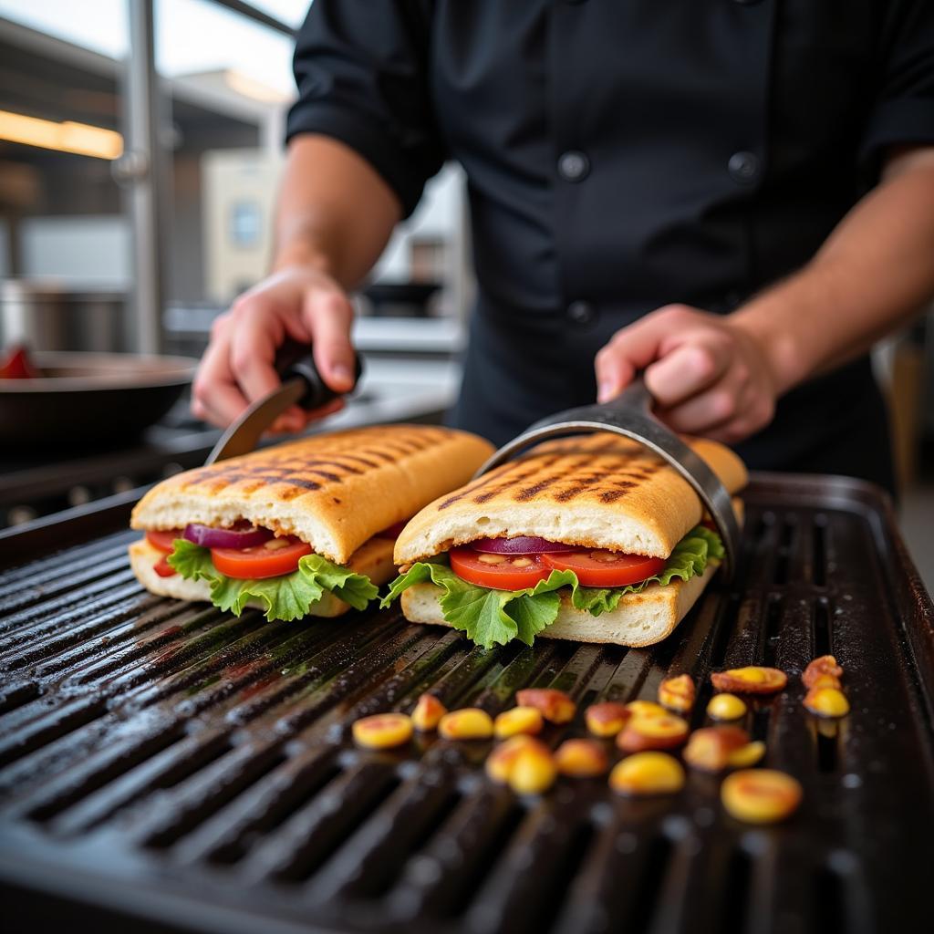 Grilled Italian Panini From a Food Truck