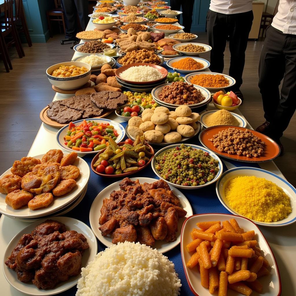 Haitian Party Food Spread